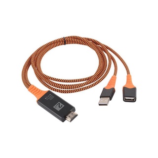 อะแดปเตอร์สายเคเบิลไนล่อนถัก USB ตัวเมีย เป็น HDMI ตัวผู้ HDTV รองรับ Type-C ขนาดพกพา