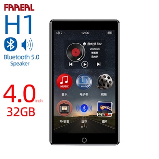 Faaeal RUIZU H1 เครื่องเล่น MP3 บลูทูธ หน้าจอสัมผัส เครื่องเล่นเพลง MP4 พร้อมลําโพงในตัว วิทยุ FM บันทึกวิดีโอ E-book รองรับการ์ด TF