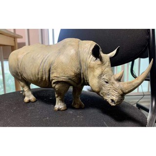 พร้อมส่ง White rhinoceros โมเดลแรดขาวเรซิ่น​ 36.8 ซม​