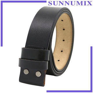 ( Sunnimix ) สายเข็มขัดหนังไม่มีหัวล็อคยาว 120 ซม . กว้าง - 3 . 8 ซม . สําหรับผู้ชาย