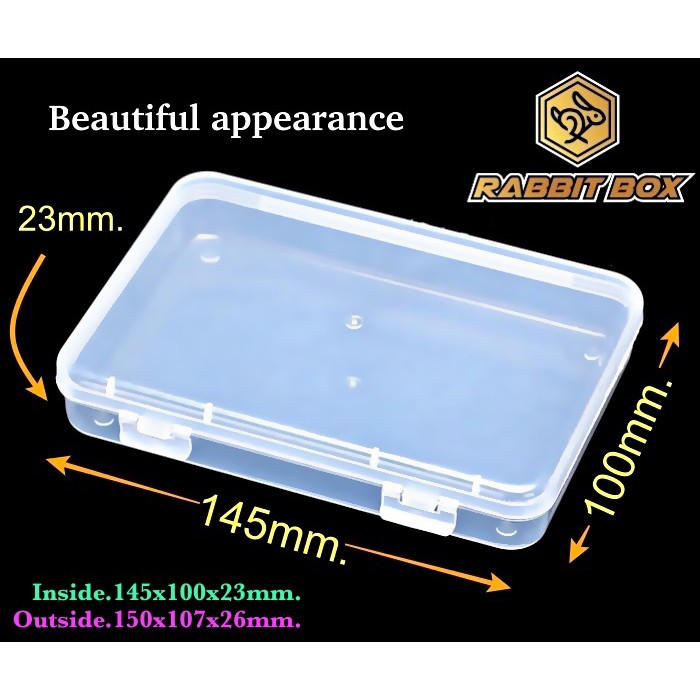 กล่องพลาสติก ขนาด 145x100x23 mm. (ขนาดช่องใส่ของ 145x100xสูง23 mm.) สำหรับใส่สิ่งของขนาดเล็ก อื่นๆ