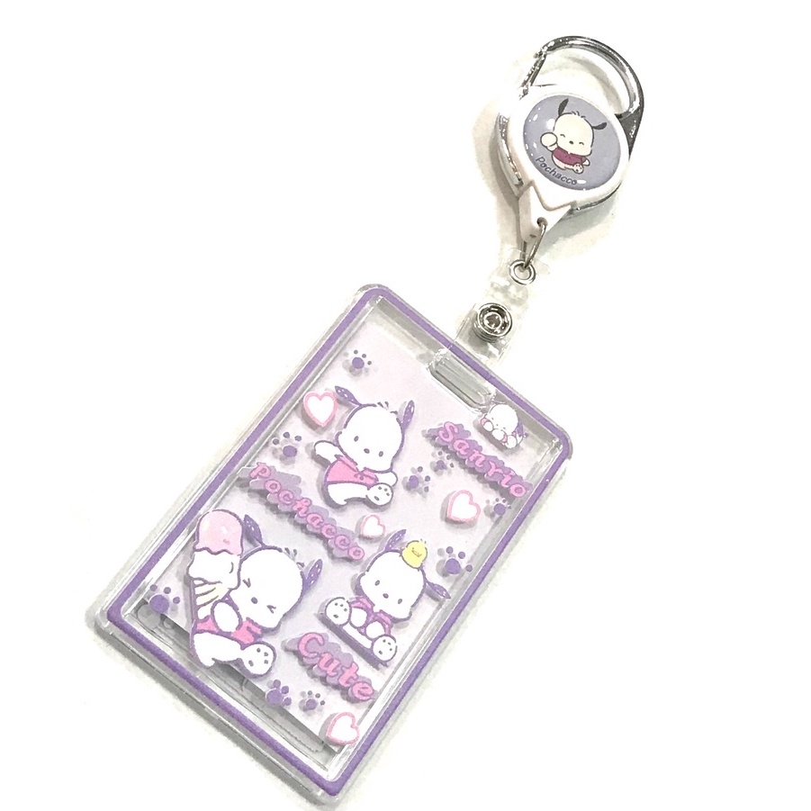 POCHACCO ที่ใส่บัตร ที่ห้อยบัตร พร้อมที่ใส่บัตร สายห้อยดึงยืดออก โยโย่ มีก้ามปูสวยงาม ที่ใส่บัตรขนาด 5.5×8.5 CM  BY PMYL ราคา ถูกที่สุด ดีลบีเคเค