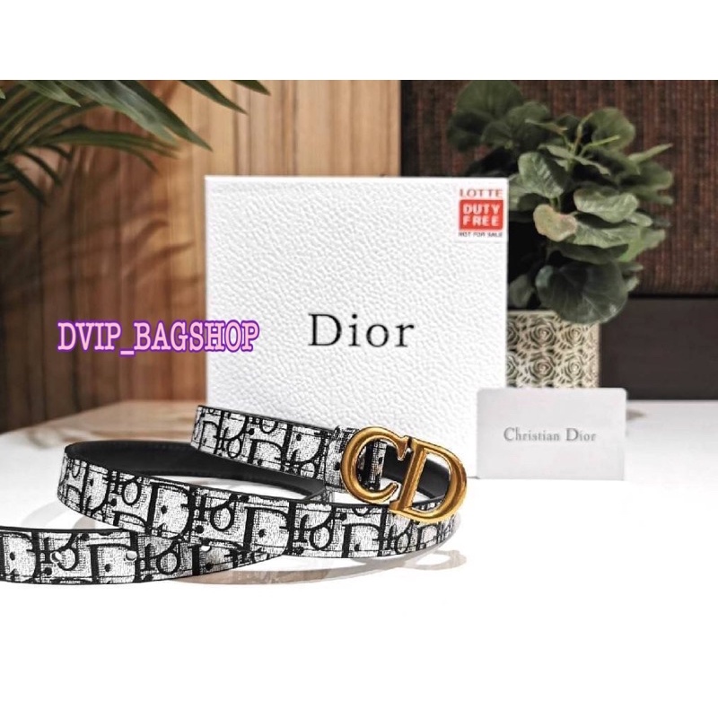 🔥จาก Christian Dior Perfume Dutyfree 🔥 Christian Dior "CD" Belts Embossed  3D Logo VIP Gift แท้
