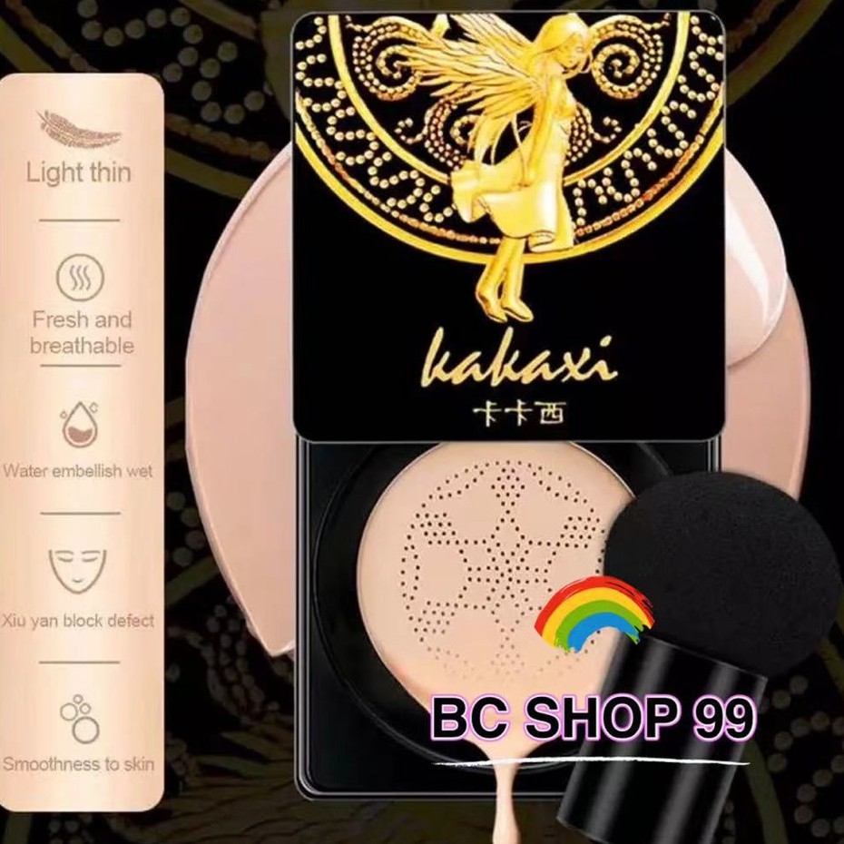 พร้อมส่ง bb cream คุชชั่น พร้อมแปรงหัวเห็ดรองพื้นชนิดน้ำคุชชั่นผสมรองพื้นกันแดดกันน้ำกันเหงื่อปกปิดดีเยี่ย บีบีครีม
