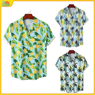 เสื้อเชิ้ตแขนสั้นลําลอง ผ้าเรยอน พิมพ์ลายดอกไม้ เหมาะกับเดินชายหาด สไตล์ฮาวาย แฟชั่นสําหรับสตรี