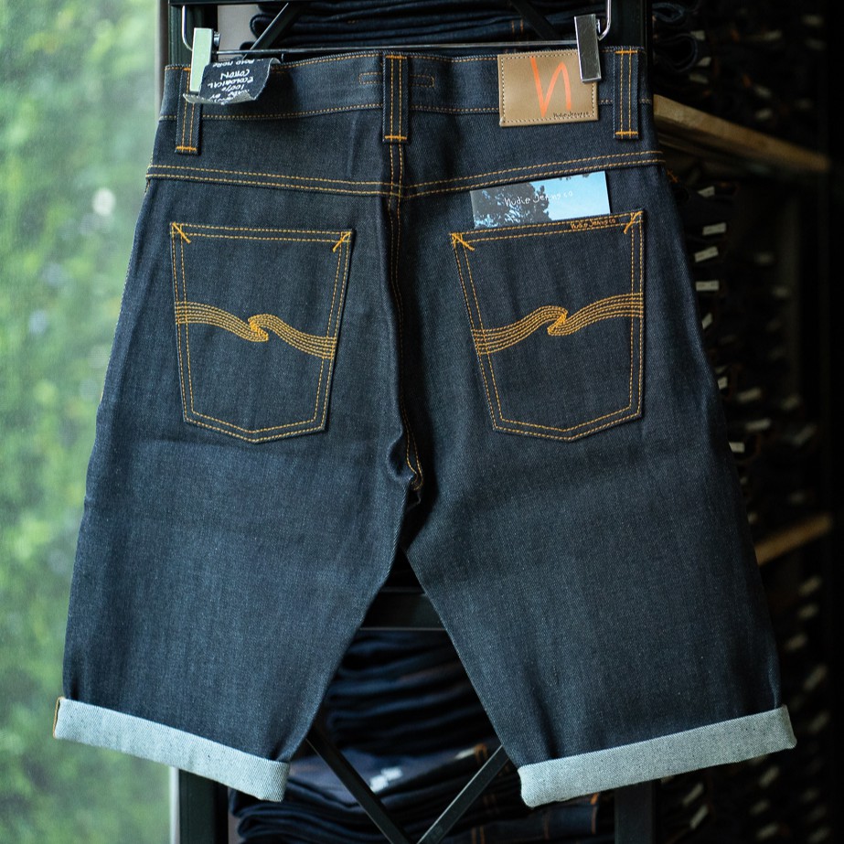 ยีนส์ขาสั้น Average Joe Dry Dirt Organic ผ้าดิบ Cotton 100% จาก Nudie Jeans ของแท้ 100% นำเข้าจากยุโ