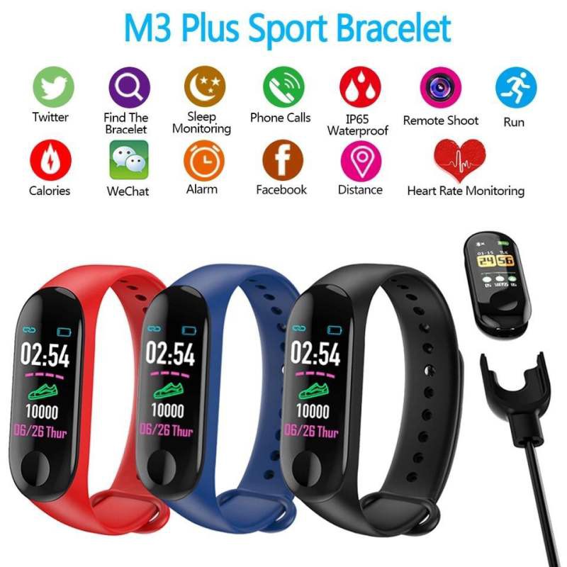 BEST SELLER M3 นาฬิกาข้อมือเพื่อสุขภาพ Smart Watch นับก้าวเดิน วัดเต้นหัวใจ Bluetooth รองรับ IOS&Android สินค้าขายดี รุ่น ราคา/ต่อชิ้น ลำโพงJBL เสียงเบสแน่นๆ