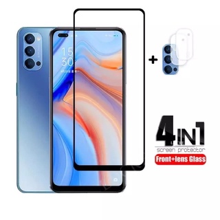 [ส่งจากไทย] 2in1 OPPO Reno4/Reno 5/Reno6ฟิล์มเลนส์กล้อง + ฟิล์มกระจกเต็มจอขอบดำ ฟิล์มกันกระแทก