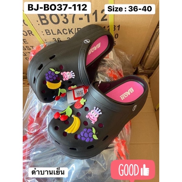 [โปรโมชั่นลูกค้าใหม่ 1 บาท] พร้อมส่งรองเท้า BAOJI แท้% รองเท้าหัวโตผลไม้ พื้นสูง 7 ซม. พื้นนุ่ม ใส่สบายมาก ๆ BJ-112 #2