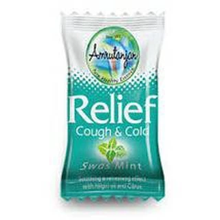 ( 1 กระปุก..200 เม็ด) ลูกอม Amrutanjan Relief Candy บรรเทาอาการระคายเคืองคอเนื่องจากหวัดลงคอ