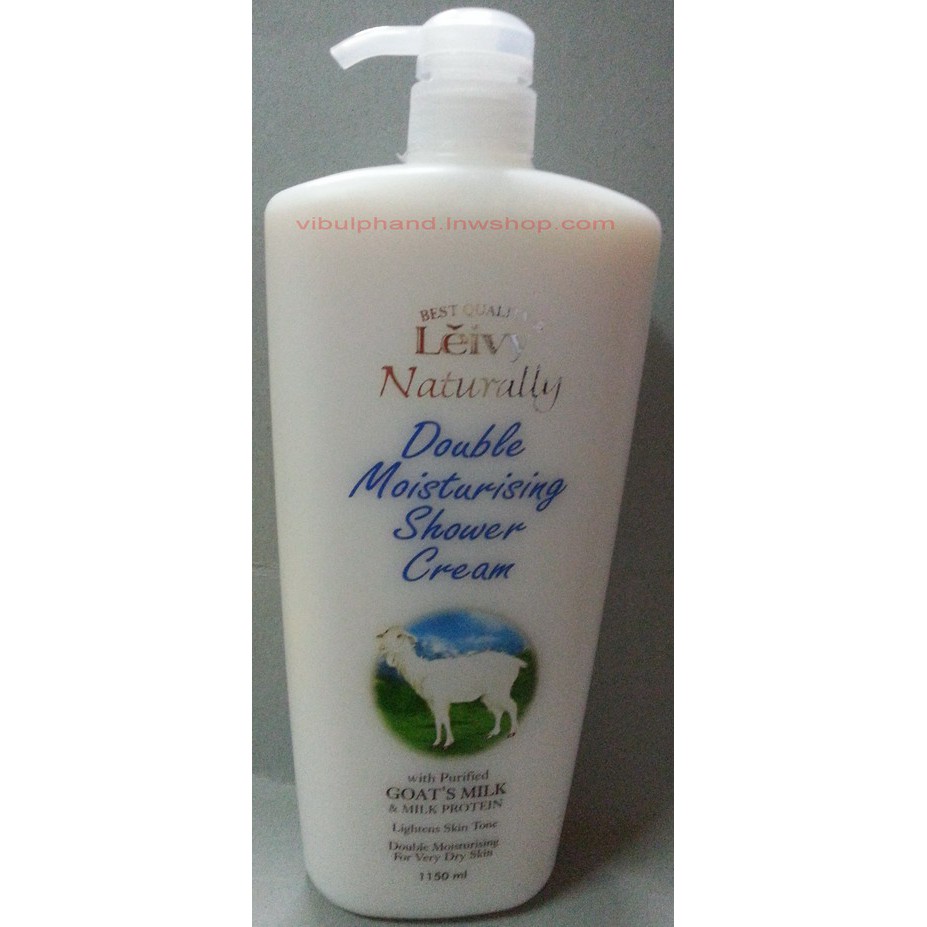 Leivy Naturally Double Moisturising Shower Cream with Goat's Milk ครีมอาบน้ำนมแพะบริสุทธิ์ 1150มล.