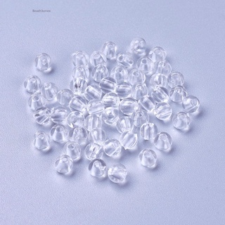 Beadthoven 200pcs Transparent Clear Acrylic Round Beads about 4mm in diameter hole:1mm