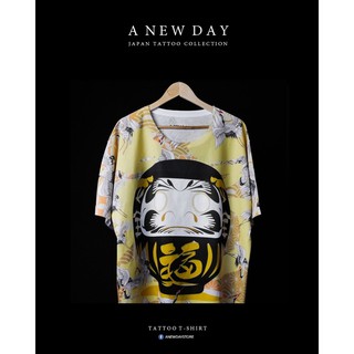 A NEW DAY 183 เสื้อสกรีนเต็มตัว สไตล์ญี่ปุ่น ลาย Daruma Doll