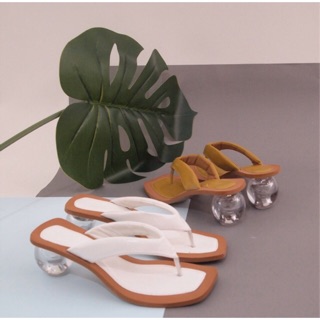 พร้อมส่งรองเท้าส้นกลมแบบหูหนีบ35-40