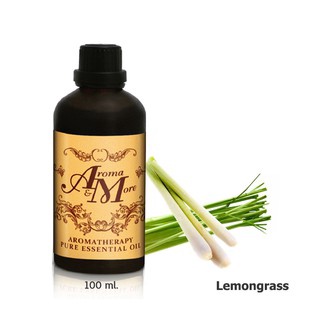 Aroma&amp;More  Lemongrass Essential oil Thailand  น้ำมันหอมระเหยตะไคร้บ้าน-เลมอนกราส 100% ไทย 100ML