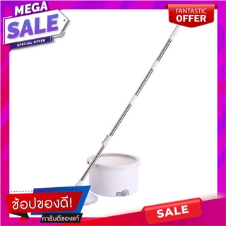 ชุดอุปกรณ์ถังปั่นพร้อมไม้ม็อบ DYNOVA M12W สีขาว ไม้ม็อบและอุปกรณ์ SPIN BUCKET MOP SET DYNOVA M12W WHITE อุปกรณ์ทำความสะอ