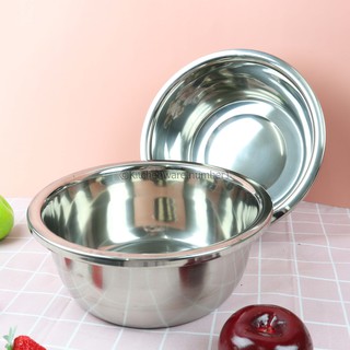 KITCHENWARE_NUMBER1 กะละมัง28cm (ดูVDOงานจริง) สแตนเลสเนื้อหนา ราคาต่อชิ้น