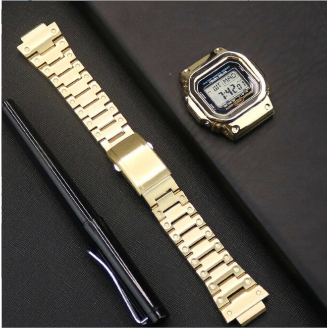 สายนาฬิกาข้อมือสแตนเลสสําหรับ Casio G-Shock Dw-5600 Dw5610 5600E 6900 Gwm5610