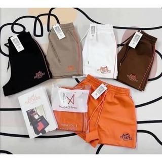 พร้อมส่ง กางเกงขาสั้น กางเกงงานผ้าดี เกล็ดปลา งานปักมีกระเป๋าข้าง