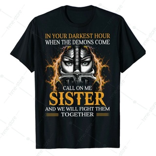 [S-5XL]เสื้อยืดลําลอง แขนสั้น พิมพ์ลาย Call On Me Sister Warrior Of God สําหรับผู้ชาย ผู้หญิง ให้เป็นของขวัญได้