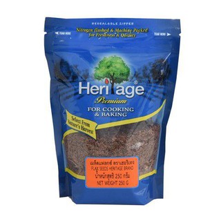 Heritage Flax Seeds 250g เฮอริเทจเมล็ดแฟลกซ์ 250 กรัม