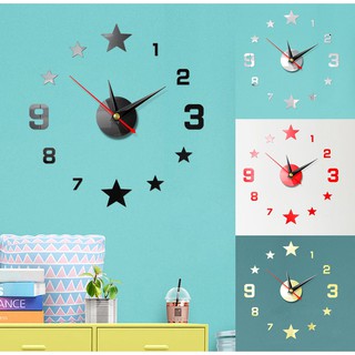 นาฬิกาติดผนังดวงดาว 3D DIY Wall Clock 40cm