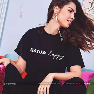 ผ้าฝ้าย 100%ขนาดบวกเกาหลี Top สําหรับผู้หญิงเสื้อเชิ้ตบางเซ็กซี่พอดีเสื้อเชิ้ตคอกลม tshirt ti}