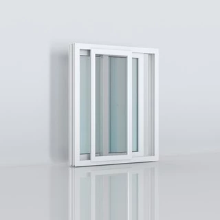 HOFFEN หน้าต่างบานเลื่อน หน้าต่างกระจกเขียวใส uPVC รุ่น Trendy วงกบ 6 ซม.