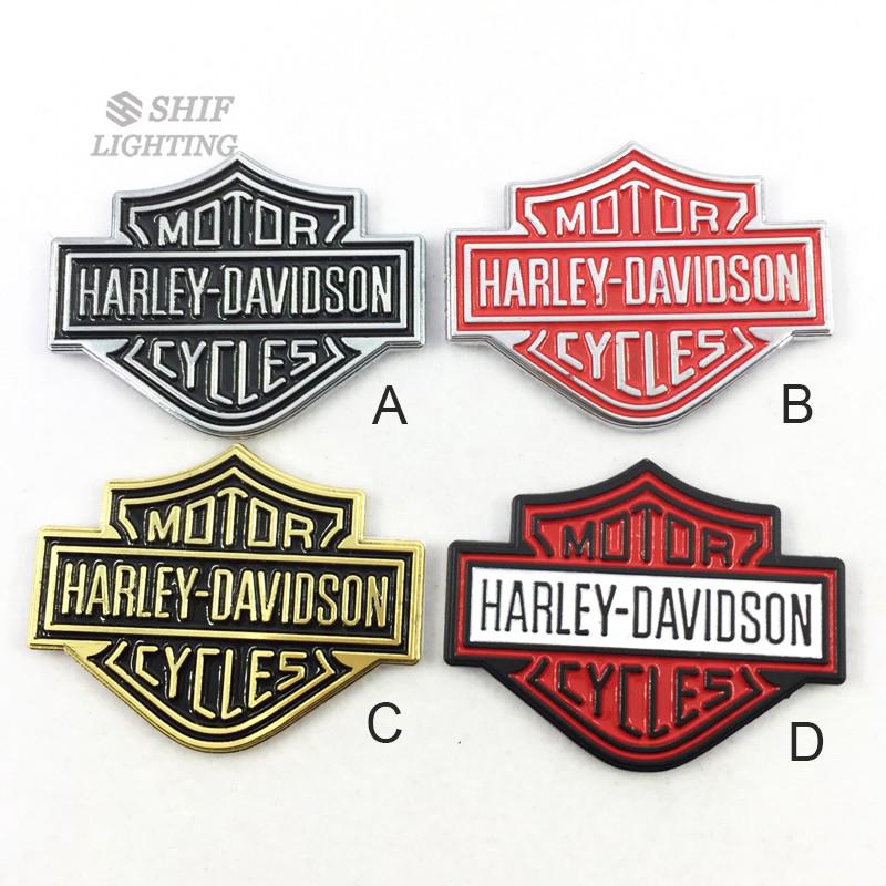 สติกเกอร์โลหะ ลาย Metal Harley Davidson Motorcycles ขนาดเล็ก สำหรับติดรถจักรยานยนต์