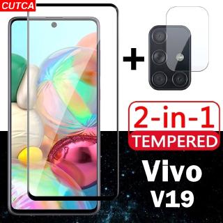 2 in 1 ฟิล์มกระจกกันรอยและเลนส์กล้องสําหรับ VIVO V19 S1 Pro Z1 Pro VIVO Y11 Y12 Y15 Y17 Y19