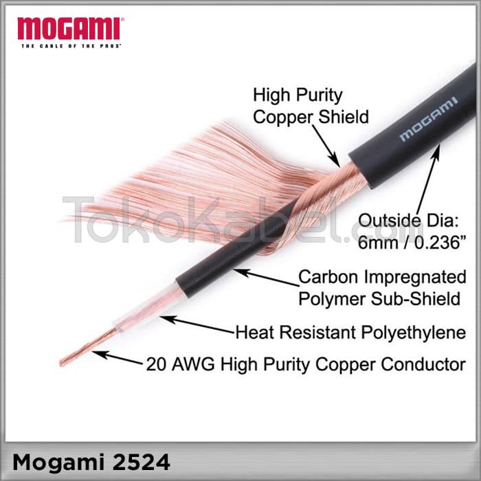 สายกีต้าร์ Mogami 2524 [ต่อเมตร]