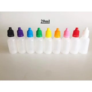 ขวดหยดพลาสติกเปล่า สีขุ่นพร้อมจุกและฝา 5ml/10ml/20ml จำนวน1ชิ้น