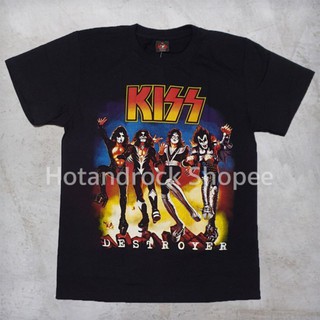 เสื้อยืดผ้าฝ้ายพรีเมี่ยม เสื้อยืดวง KISS TDM 0862 HOTANDROCK