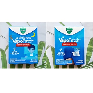 วิคส์ แผ่นแปะ ลดอาการคัดจมูก VapoPatch™ Soothing Vapors Long Lasting 5 wearable (Vicks®)