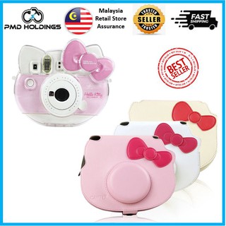 Fujifilm Instax Mini Hello Kitty หนัง PU และเคสคริสตัลใส เคสป้องกัน กระเป๋าถือ