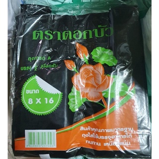 ถุงหูหิ้ว พลาสติก ขนาด 8×16 สีดำล้วน ใช้ใส่ต้นไม้ เดลิเวอรรี่ อุปกรณ์ต้นไม้ต่างต่าง สวยงาม ห่อละ 500 กรัม