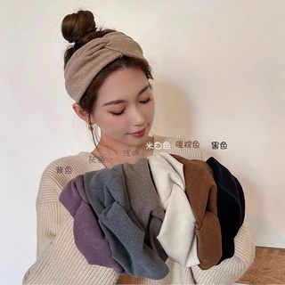 ผู้หญิงเกาหลีผ้าแถบคาดศีรษะปีกกว้าง Hairband หญิงผูกผมล้างหน้า Hairband สายคล้องคอ