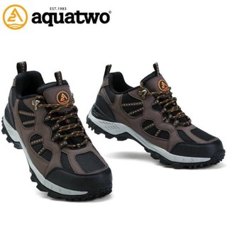 Aquatwo รองเท้าหนังแท้ กันน้ำอย่างดี สำหรับลุยป่า ปีนเขา รุ่น304 (สีน้ำตาลเข้ม)