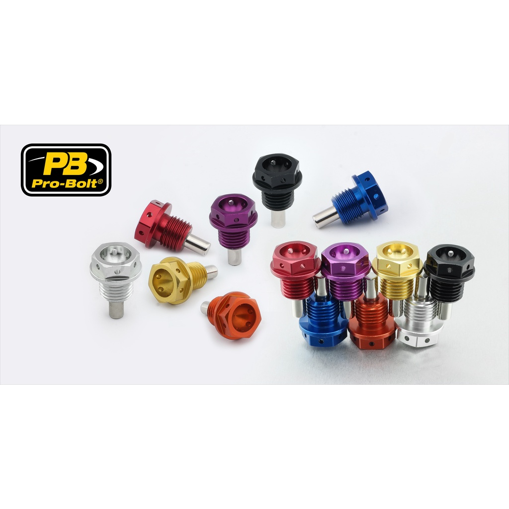 Pro-Bolt อลูมิเนียม น็อตแม่เหล็กถ่ายน้ำมันเครื่อง M14 x (1.50mm) x 12mm