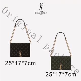 NEW Genuine YSL/Yves Saint Laurent BECKY Mini Chain Bag in Square Quilted Lambskin