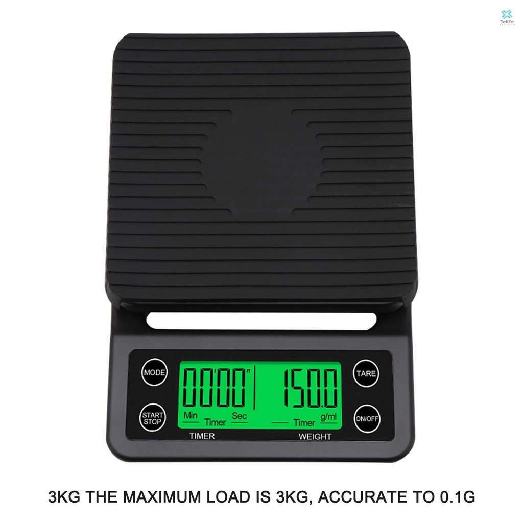 Elife Accurate Electric Kitchen Scale,Coffee Scale with Timer High ...