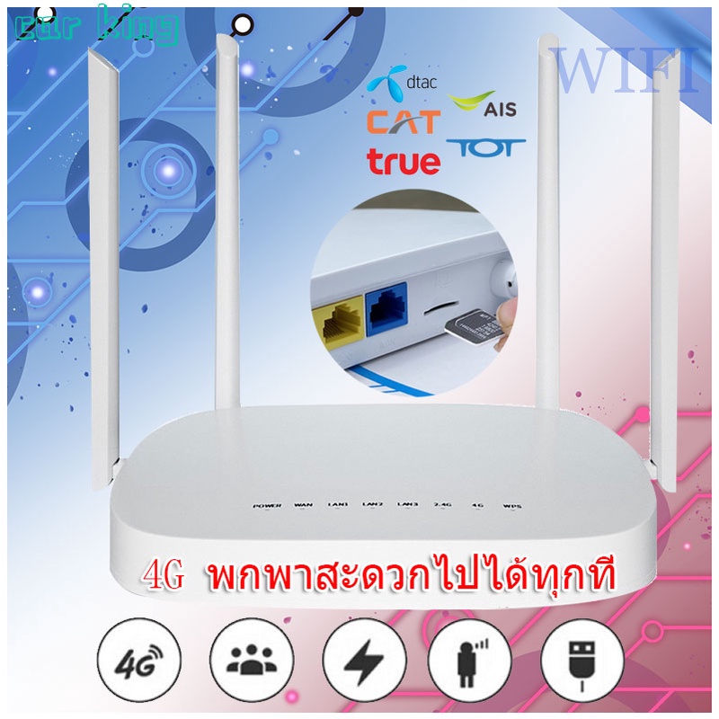 ⚡เตรียมจัดส่ง⚡ เราเตอร์ wifi ใส่ซิม 4g router เราเตอร์ใส่ซิม ตัวปล่อยสัญญาณ wifi เร้าเตอร์ไวไฟใส่ซิม