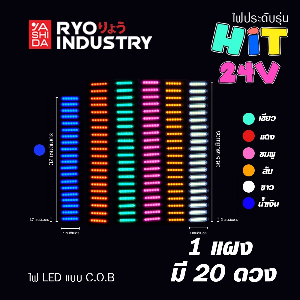 ไฟแถว Hit ฮิต รุ่นจิ๋ว 1แผงได้ไฟ20 ดวง คุ้มสุดๆ ถูกที่สุดไฟ 24v