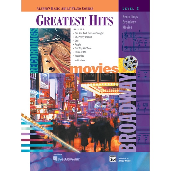 หนังสือเรียนเปียโน Alfred's Basic Adult Piano Course: Greatest Hits Book 2