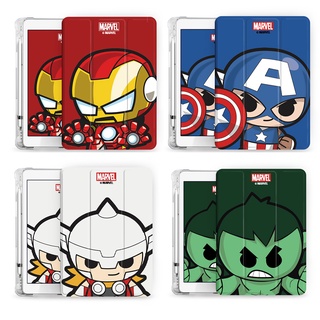 The Avengers for เคสไอแพด air 1 2 3 4 5 หลัง ทึบ Marvel Airbag tri-fold เคส pen slot mini 4/5/6 เคส gen9 7 8 pro 10.2 11