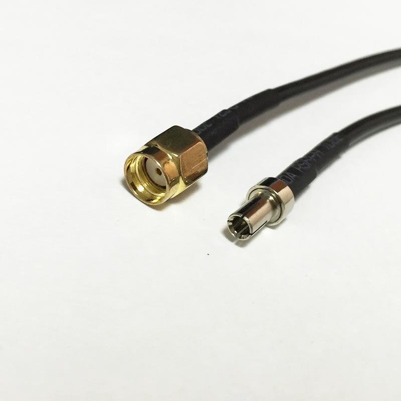 ใหม่ RP-SMA Male Plug to TS9 Male ตรง RG174 Coaxial Cable 20CM