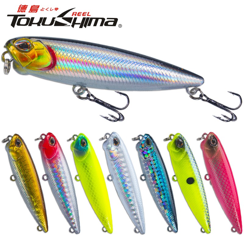 เหยื่อปลอมพลาสติก 1 ชิ้น ขนาด 65 มม./5.5 ก. Sinking Minnow สําหรับปลาช่อน/นิล พร้อมตะขอ