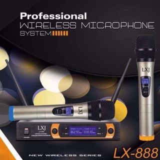 ﻿LXJ ไมโครโฟนไร้สาย/ไมค์ลอยคู่ UHF ประชุม ร้องเพลง พูด WIRELESS Microphone รุ่น LXJ LX-888