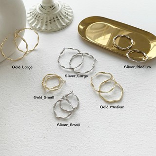 INS twist hoop Earrings♛ ห่วงต่างหู