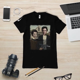 คอลูกเรือGhgemi98nfealo96 เสื้อยืดผ้าฝ้าย 100% พิมพ์ลายเจ้าหญิง Leia Hansolo American Gothic ของขวัญวันหยุด ไซส์ XS-3XL